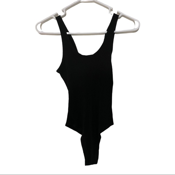 Makers of dreams bodysuit front snap buttons ribbed black size Small. - Picture 5 of 10